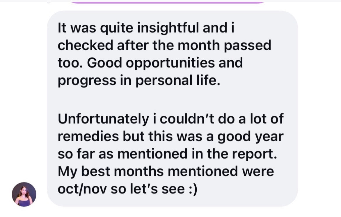 Client review 17 shared with I CAN PREDICT