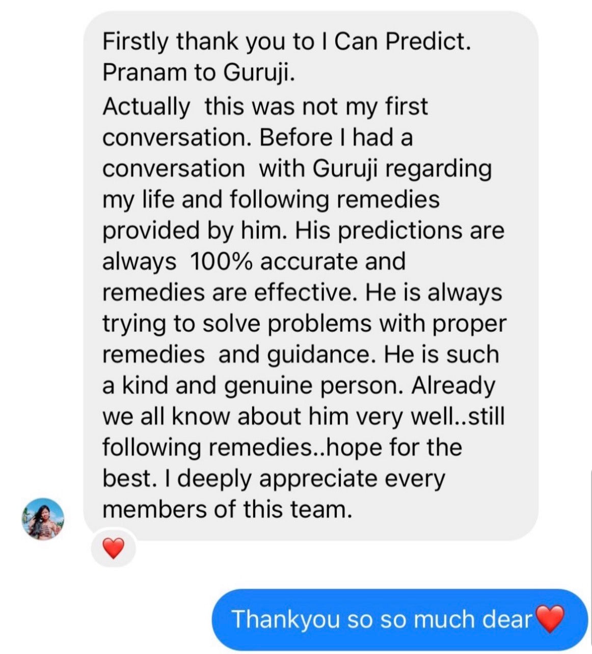 Client review 18 shared with I CAN PREDICT