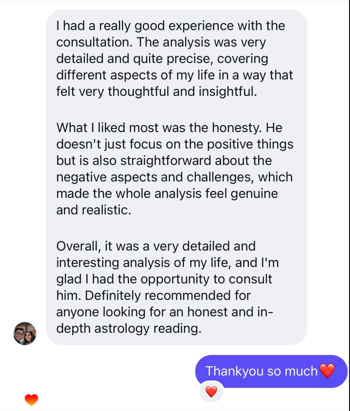 Client review 23 shared with I CAN PREDICT