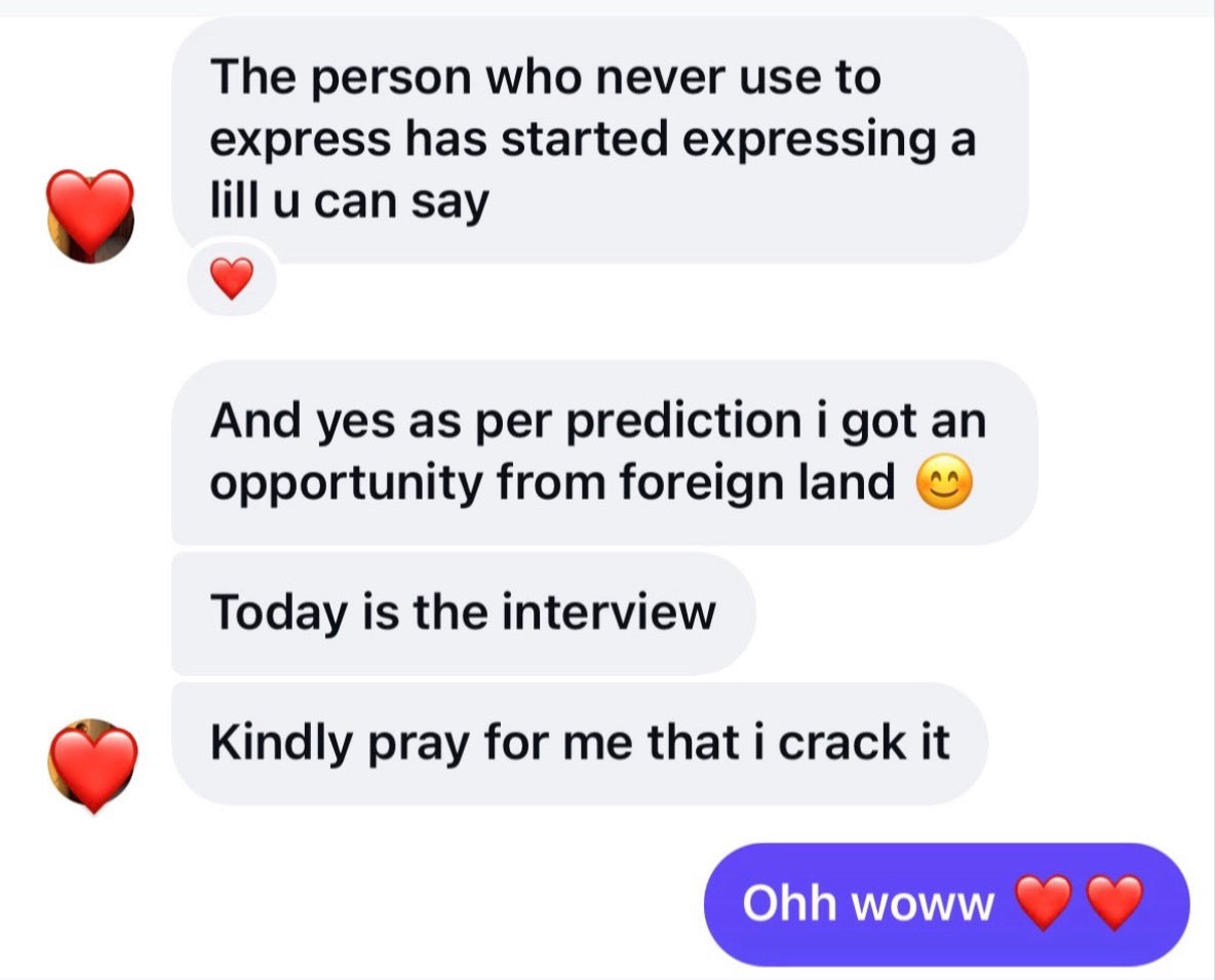 Client review 24 shared with I CAN PREDICT